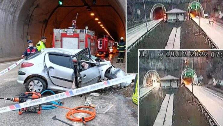 Otomobil, tünelin girişindeki beton duvara çarptı! Anne ve oğlu hayatını kaybetti