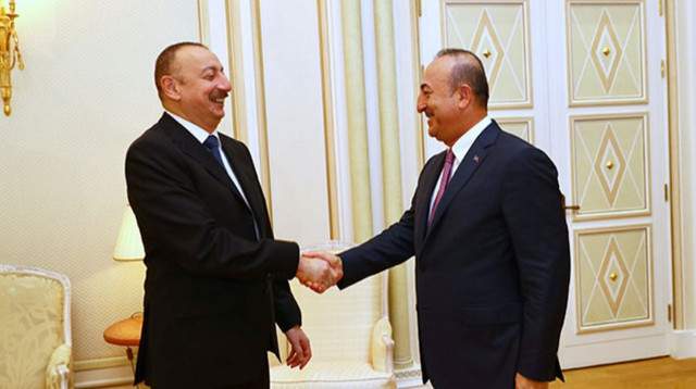 Bakan Çavuşoğlu, Azerbaycan Cumhurbaşkanı Aliyev ile görüştü