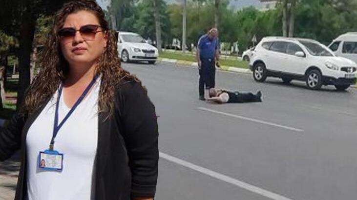Akan trafikte yola yatan avukattan, yardım için gelen kadına taciz şoku!
