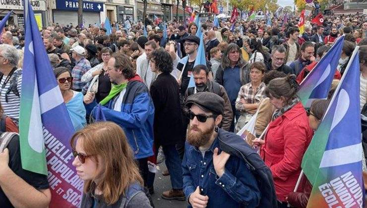 Zamlar canlarına tak etti! Fransa’da binlerce kişi sokaklara çıkıp hayat pahalılığını protesto etti